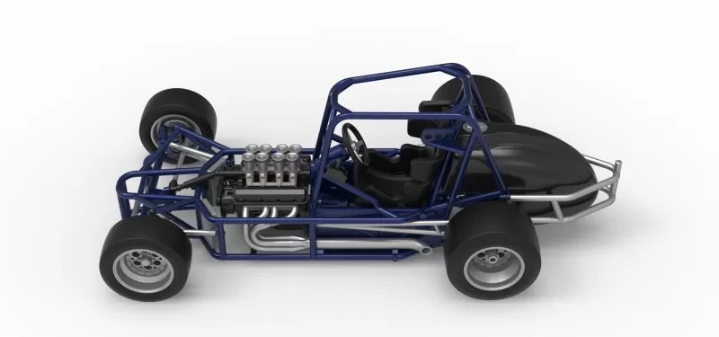 Pavement Silver Crown Car Base Version 2 Scale 1:25 - Model preview 10