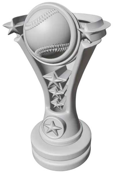 Premium 3D Printable Baseball Trophy Files Ready 3D print model - Model preview 8