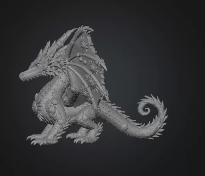 ☀ Sunfire Celestial Dragon STL File for 3D Print - Model preview 10