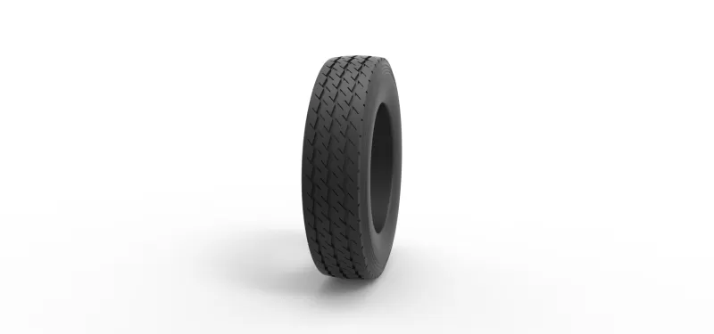 Semi truck tire 13 Scale 1:25 - Model preview 3