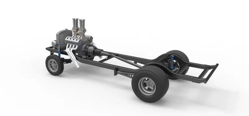 Chassis of Gasser Version 2 Scale 1:25 - Model preview 11