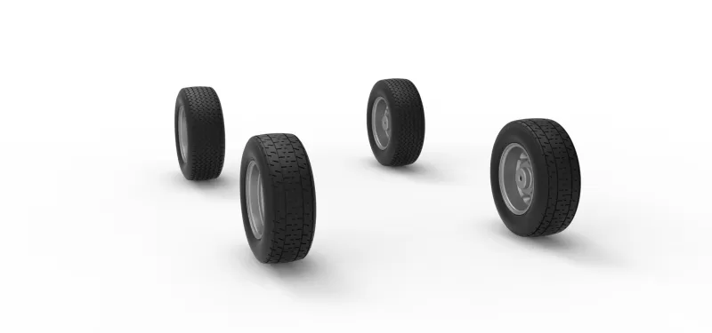 Wheel Set of Dwarf car Scale 1:25 - Model preview 8