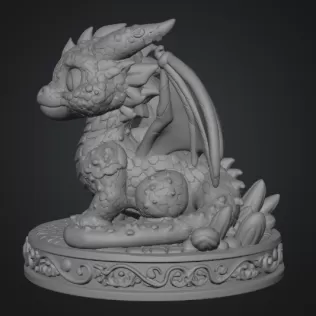 Candy Kingdom Baby Dragon STL File for 3D Print - Model thumbnail 8