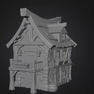 Enchanted Harvest Cottage STL File for 3D Print - Model thumbnail 11