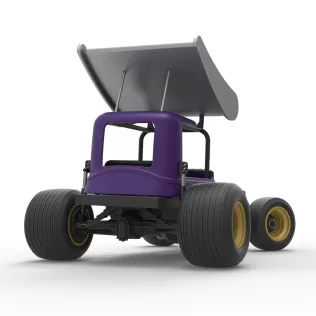 Vintage Winged Supermodified for Dirt while turning Scale 1:25 - Model thumbnail 19