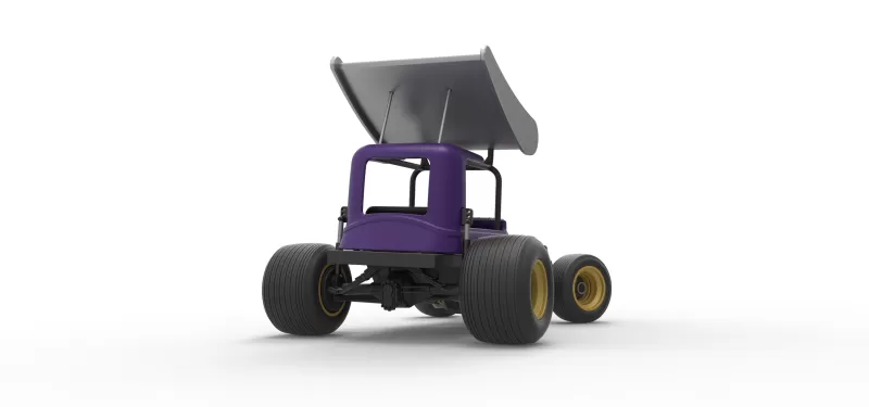 Vintage Winged Supermodified for Dirt while turning Scale 1:25 - Model preview 19