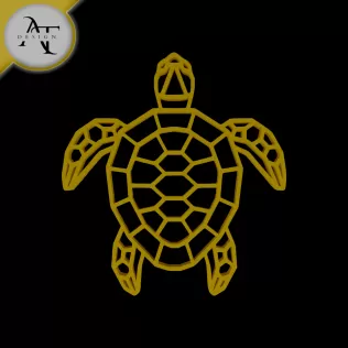 Turtle - Geometric - 2D Wall Art Decor
