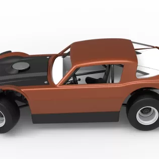 Vintage Dirt late model Race car V4 while turning Scale 1:25 - Model thumbnail 10