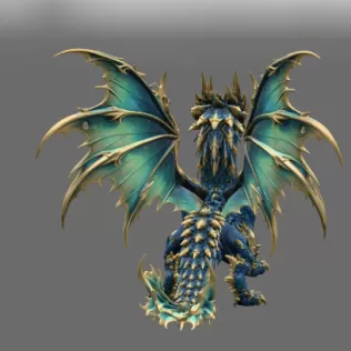 Celestial Tide Dragon STL File for 3D Print - Model thumbnail 8