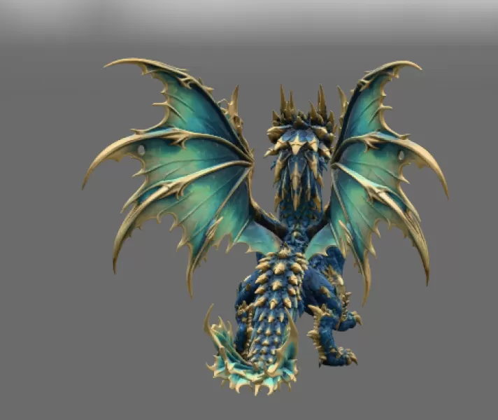 Celestial Tide Dragon STL File for 3D Print - Model preview 8