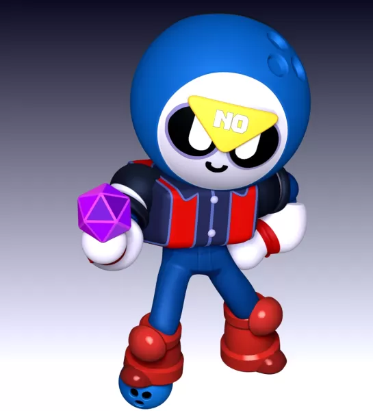 Meeple Brawl Stars Fan Art - Model preview 5