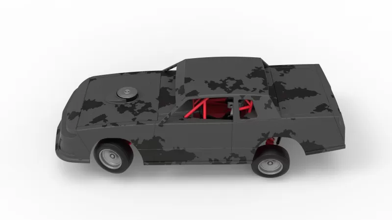 IMCA Stock car while turning Scale 1:25 - Model preview 10
