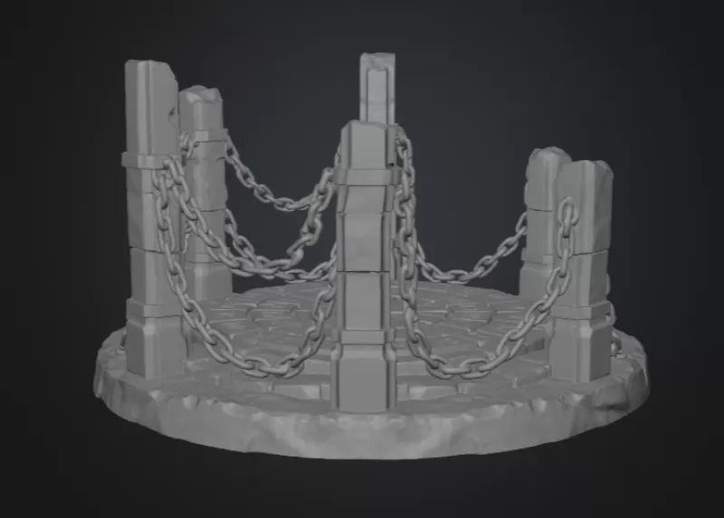 Ancient Chain Portal STL File for 3D Print - Model preview 13