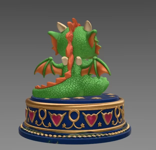 Excited Baby Dragon STL File for 3D Printing - Model preview 5