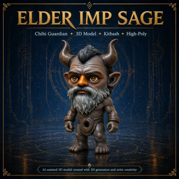 Mythic Horned Guardians – Fantasy Character Collection Kitbash - Model preview 8