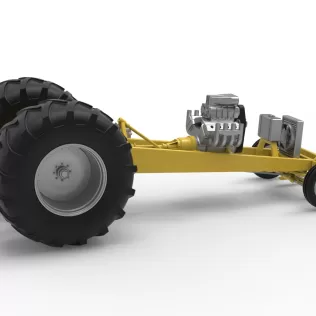 Vintage Pulling tractor Base Version 2 Scale 1:25 - Model thumbnail 18