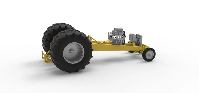 Vintage Pulling tractor Base Version 2 Scale 1:25 - Model preview 18