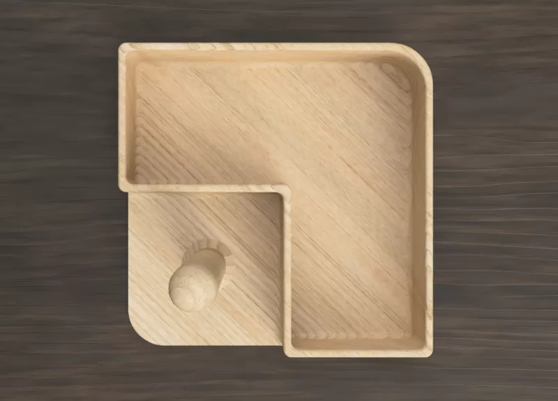 Countertop paper-towel holder with a storage compartment - Model preview 2