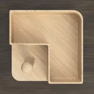 Countertop paper-towel holder with a storage compartment - Model thumbnail 2