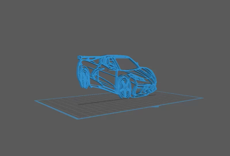 Chevrolet - Corvette C8 Wall Art - Model preview 2