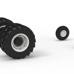Wheel Set of Racing Combine Harvester Version 2 Scale 1:25