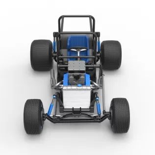 Vintage Dirt Supermodified stock car Base Scale 1:25 - Model thumbnail 8