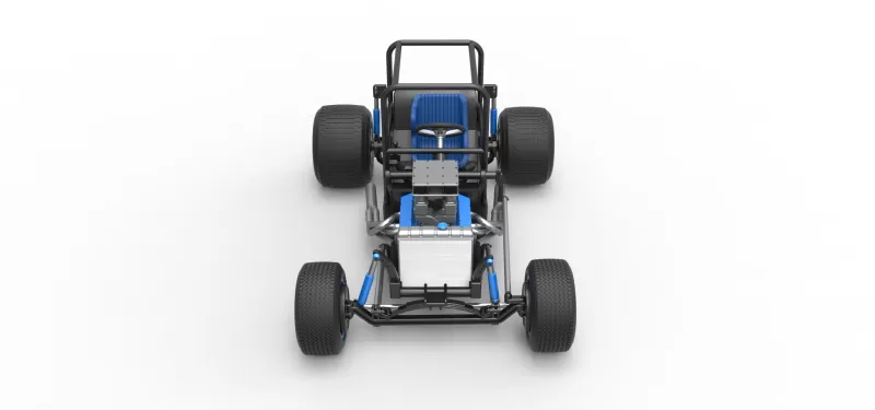 Vintage Dirt Supermodified stock car Base Scale 1:25 - Model preview 8