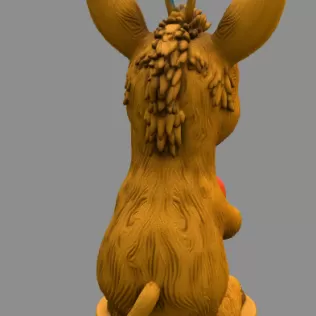Sweet Donkey with Heart – Adorable 3D Printable Hanging Figurine - Model thumbnail 5
