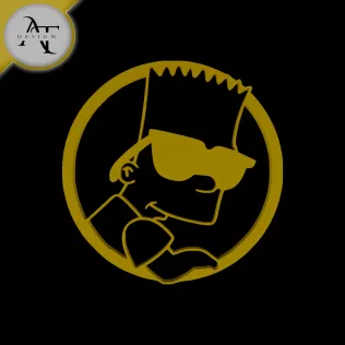 Bart Simpson - Simpsons - Silhouette - 2D Wall Art Decor