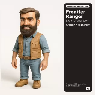 Character Kitbash Collection – High-Poly Stylized 3D Figures - Model thumbnail 2