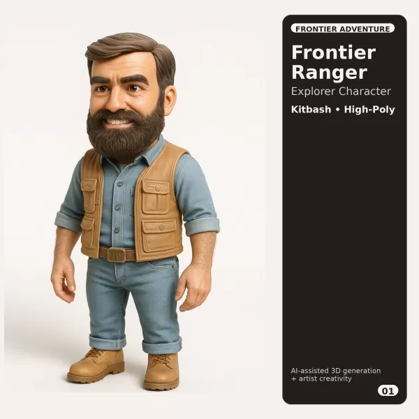 Character Kitbash Collection – High-Poly Stylized 3D Figures - Model preview 2