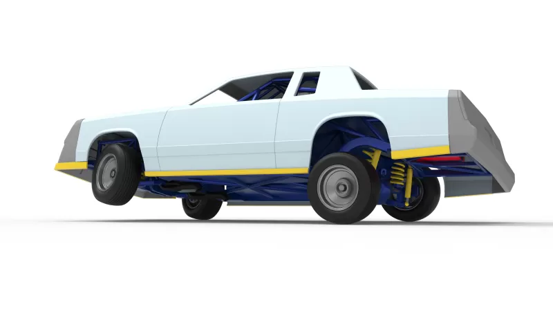 IMCA Stock car while turning Version 2 Scale 1:25 - Model preview 13