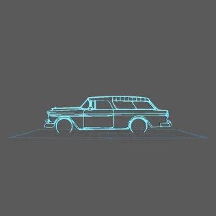 Chevrolet - Nomad 1955 Wall Art