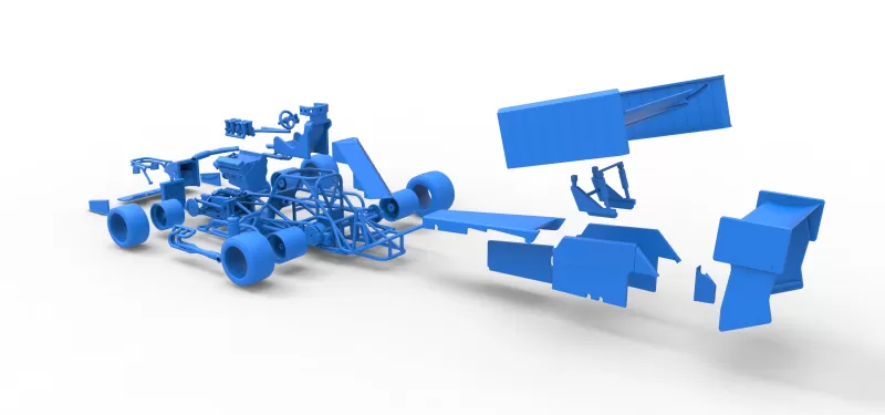 Supermodified front engine race car V4 Scale 1:25 - Model preview 30