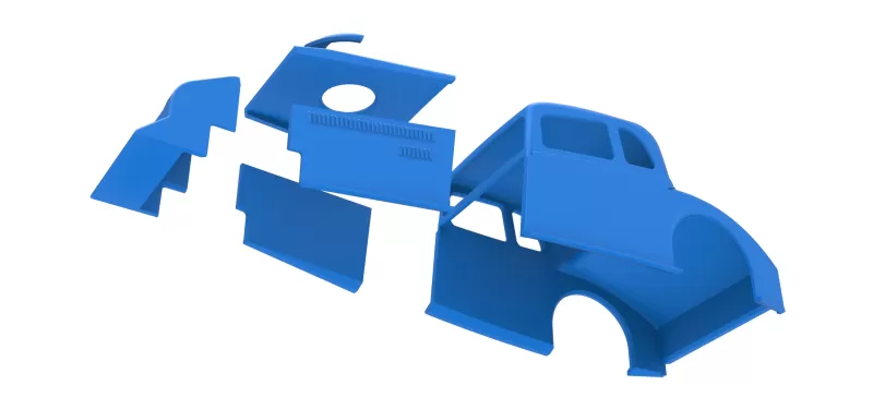 Shell of Canadian vintage modified stock car Scale 1:25 - Model preview 16