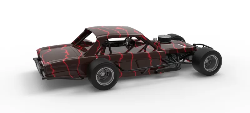 Vintage Asphalt Modified stock car V13 Scale 1:25 - Model preview 20