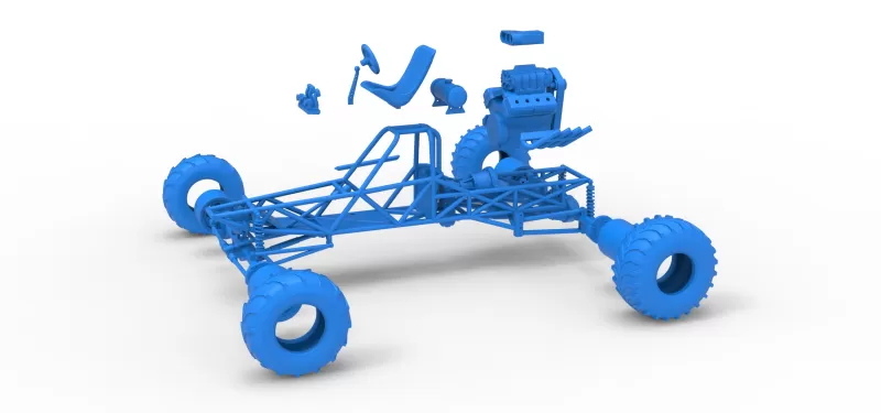 Vintage Mud dragster Base Scale 1:25 - Model preview 20