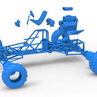 Vintage Mud dragster Base Scale 1:25 - Model thumbnail 20