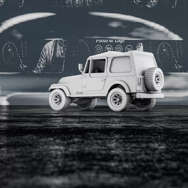 Jeep CJ7 – 3D Printable Model - Model preview 4
