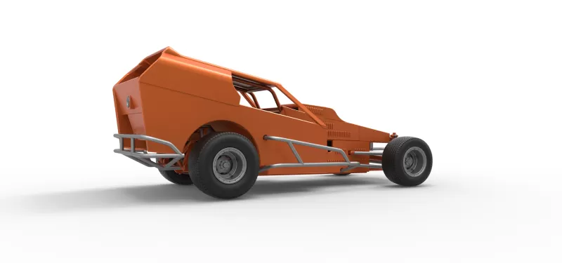 Vintage Dirt Modified stock car Version 3 Scale 1:25 - Model preview 21