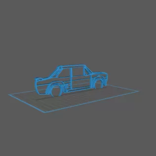 Fiat - 131 Classic Wall Art - Model thumbnail 1