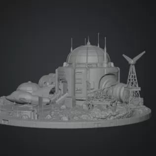 Mars Colony Command Base STL File for 3D Print - Model thumbnail 12