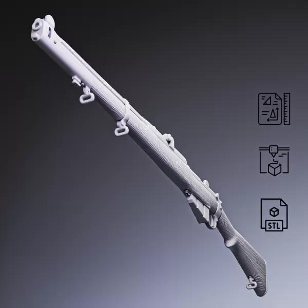 Lee Enfield MkIII Bolt-Action Rifle #RoZ - Model preview 1