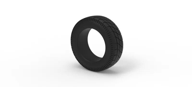 Vintage dirt tire Version 2 Scale 1:25 - Model preview 7