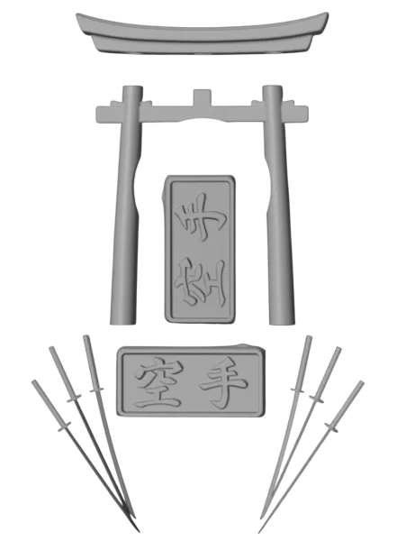 Samurai Karate Trophy – Premium 3D Model - Model preview 14