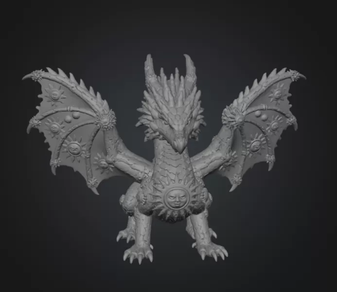 ☀ Sunfire Celestial Dragon STL File for 3D Print - Model preview 14