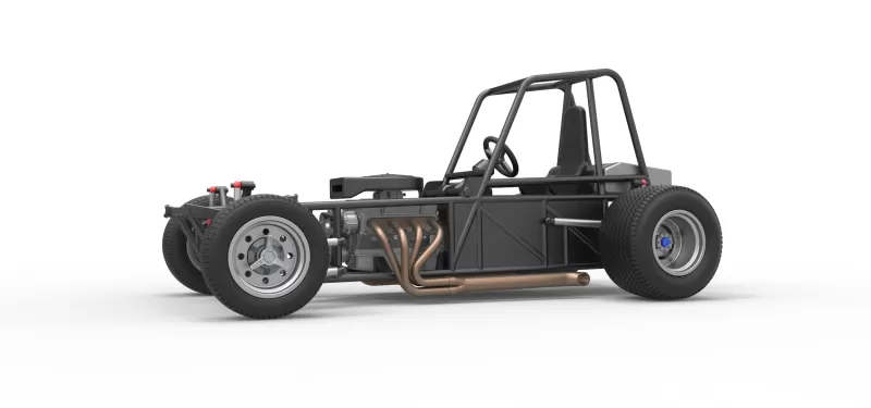 Vintage Dirt Modified stock car Base Version 4 Scale 1:25 - Model preview 2