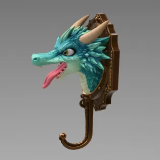 Dragon Wall Hook – STL File for 3D Printing - Model thumbnail 4