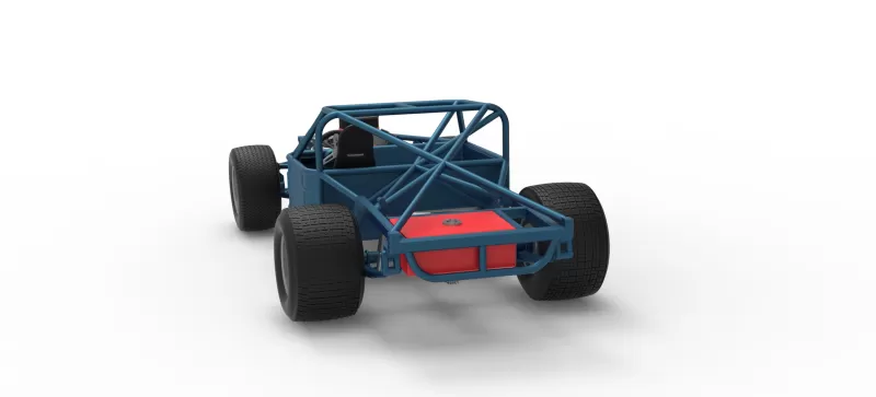 Vintage Dirt late model Race car Base Scale 1:25 - Model preview 14