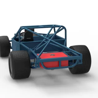Vintage Dirt late model Race car Base Scale 1:25 - Model thumbnail 14